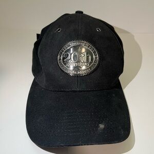 Hooters 1983-2003 20th Anniversary Metal Emblem Black Baseball Cap Strapback Hat